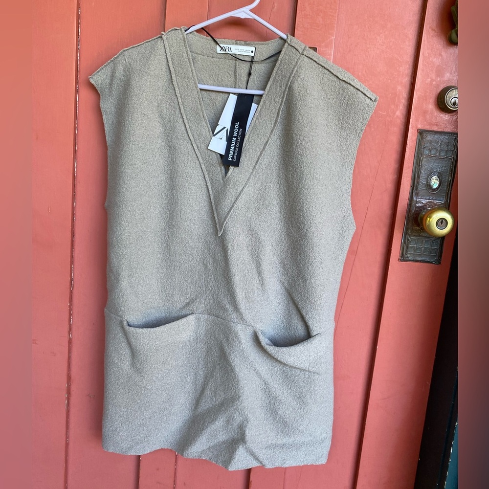 Zara Premium wool tunic vest